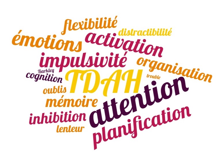 TDAH attention impulsivité hyperactivité mémoire inhibition flexibilité organisation planification cognition émotions activation Barkley